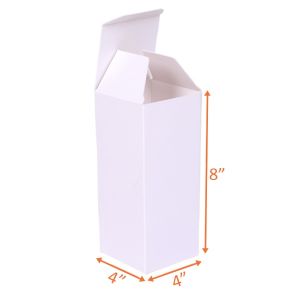 White Reverse Tuck Folding Cartons 1000/Case 2 x 2 x 4 
